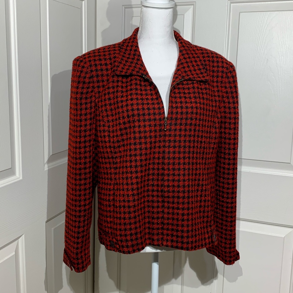Vintage Houndstooth Jacket / Blazer